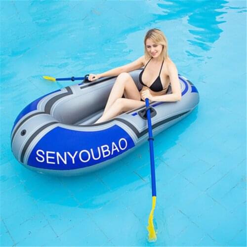 Kayak Inflatable Boat Two Persons WaterRafting Fishing Sailing Rubber Boat Float Drift Assault Boat With Pump Paddle Accessories