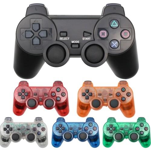 For Sony PS2 Wireless Controller Transparent Clear Gamepad For Sony Playstation 2 Joystick 2.4G Controle Support Bluetooth