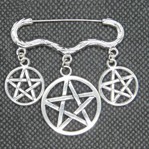 Pentagram Brooch, Pentacle Brooch, Wiccan Brooch, Pagan Brooch, Wicca, Witch, Kilt Pin Brooch, Gothic Brooch, Protection
