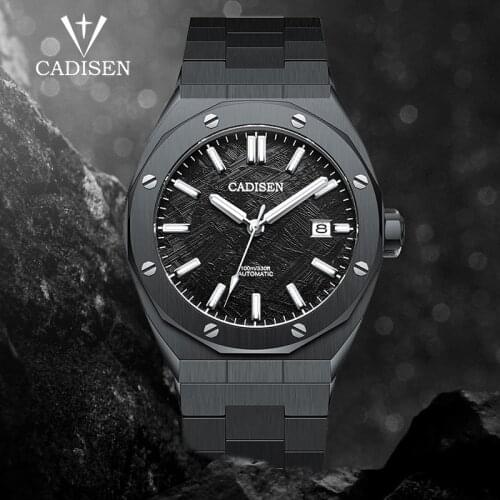 CADISEN Top Luxury Brand Mens Automatic Mechanical Watches Sapphire 100M Waterproof Men WristWatch Japan NH35A Reloj Hombre 2021