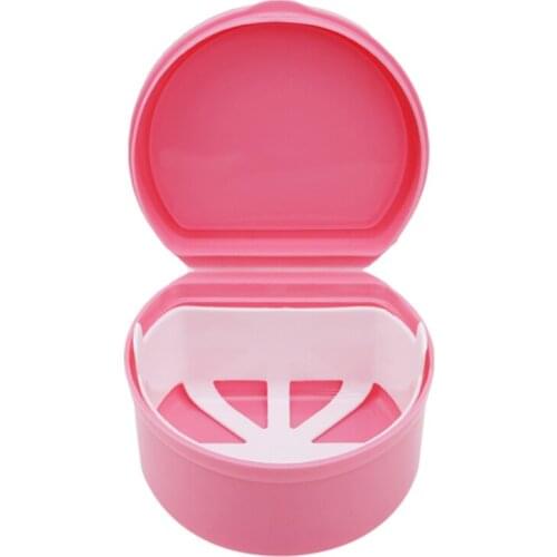 Cleaning Teeth Case Denture Bath Box Dental False Teeth Storage Box With Hanging Net Container Container Denture Boxes Container