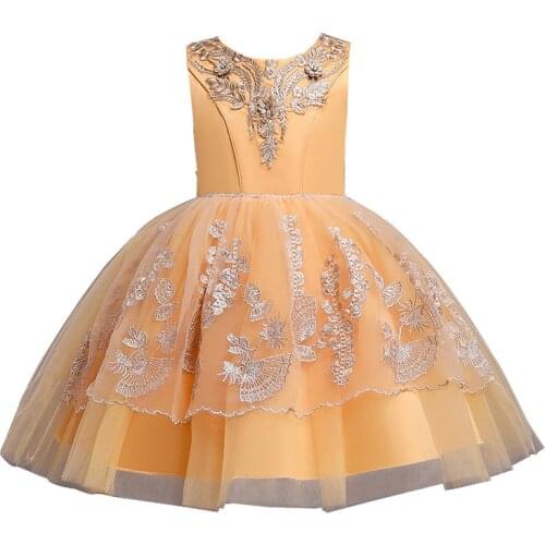 Kids Dresses 2020 Autumn New Childrens Piano Costume Mesh Princess Dresses For Girls Birthday Party Evening Dresses 3-10 Years