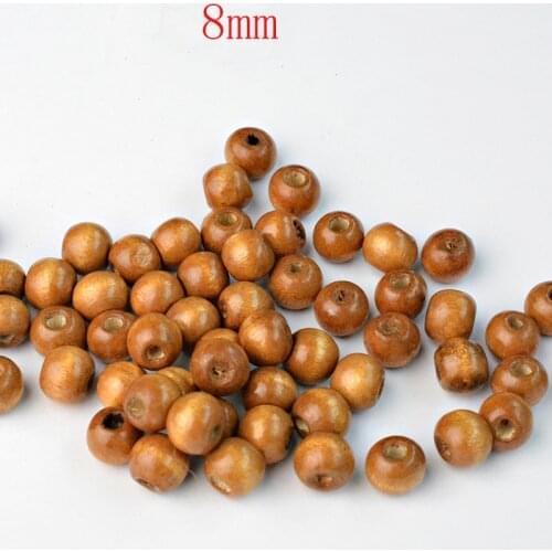 FLTMRH 50pcs Quality ! t Ball Round Beads Wooden Loose Bead Natural