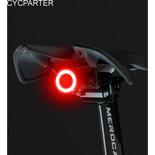 Smart Bike Rear Light Auto Stop Brake Sensing Bike Accessories Waterproof USB Charge Cycling Taillight Bicycle Flashing Light