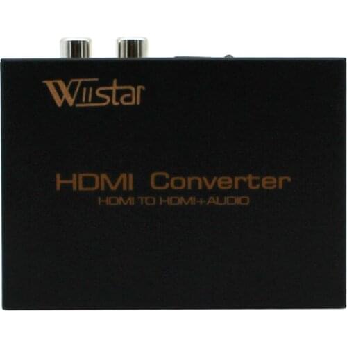 Wiistar High Quality HDMI to HDMI Optical SPDIF Suppport 5.1 + RCA L/R Audio Video Extractor Converter Splitter Adapter