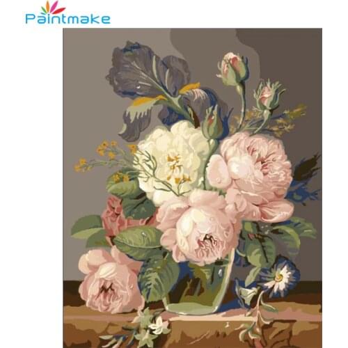 Paintmake flowers DIY Paint By Numbers Oil Painting On Canvas Home Decoration Painting Wall Art Picture For Kids Adult