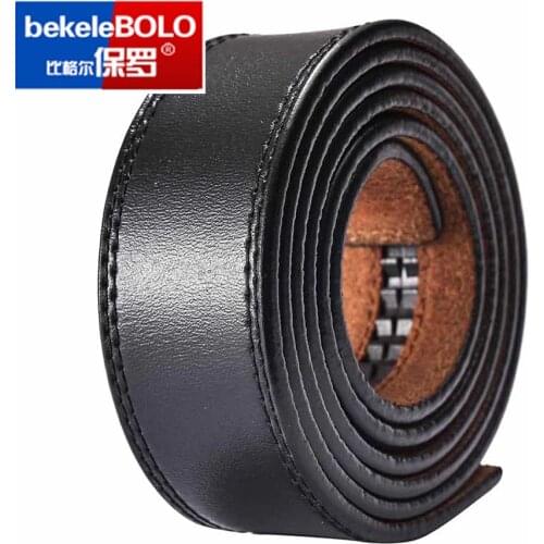 Men High Quality 100% cow leather No Buckle 3.5cm Wide Real Genuine Leather Belt Without Automatic Buckle Strap Designer Belts