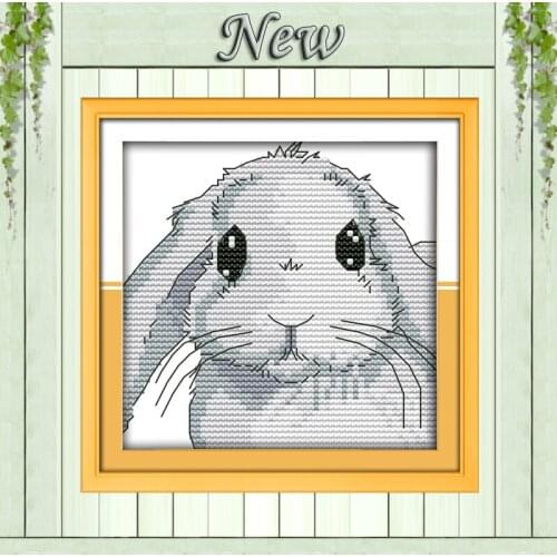Big eyes rabbit cute animal home wall Decor counted printed on canvas DMC 11CT 14CT Cross Stitch kits,needlework Sets embroidery