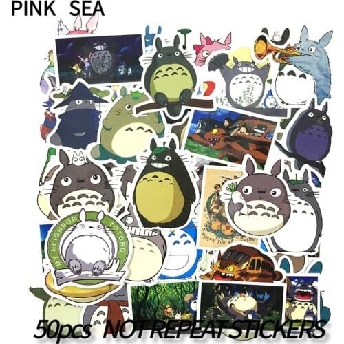 10/30/50Pcs/set Cartoon Anime Hayao Miyazaki Totoro Stickers For Guitar DIY TOY Motorcycle Car Skateboard Snowboard Laptop