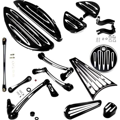 Floorboards&Shift&Brake Shift&Passenger&Linkage&Fule Tank Door Ignition Caps For Harley Touring Road King Street Glide 2014-2016