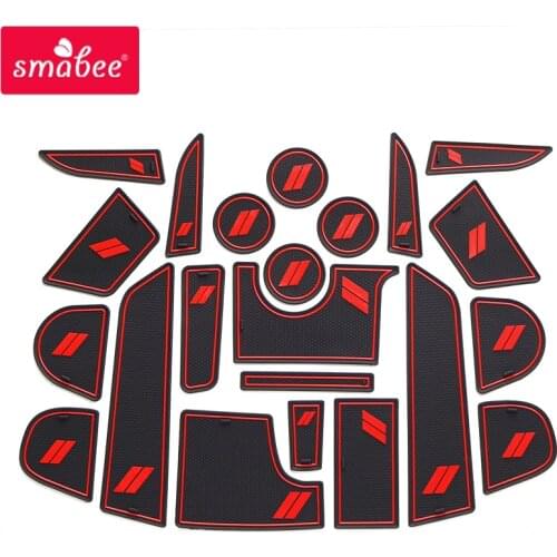 For Dodge Charger 2015 ~ 2019 Anti-Slip Gate Slot Cup Holder Mat Non-slip Pad Interior Accessories Car Sticker