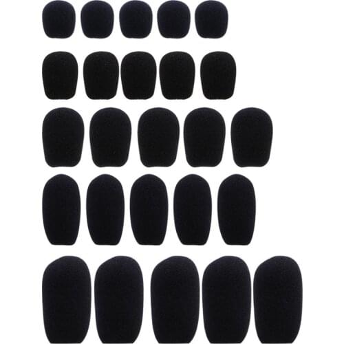 2021 New 5PCS Black Microphone Headset Foam Sponge Windscreen Mic Cover