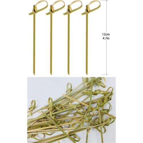 New 30pack/lot 100pcs/pack Bamboo Wood Flower Knot Picks, Skewers, 4.5 Inches, Perfect for Cocktails and Appetizers