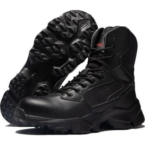 Winter New Anti-slip Wear-resistant High-top Steel Toe Anti-smash Anti-puncture Tactical Boots Labor Insurance Mens Shoes
