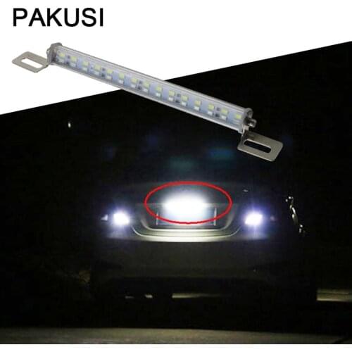 PAKUSI 1Set Car LED License Plate Light White Red Brake lamp For Toyota Mazda 3 6 Renault Lada for universal car accessories