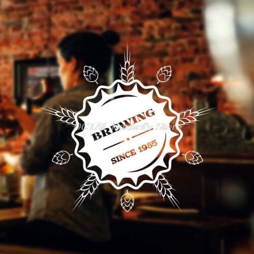 Beer Shop Sticker Bottle Cap Natural Quality Vintage Shop Decor Sign Retro Bar Pub Poster Decal Vivyl Customized