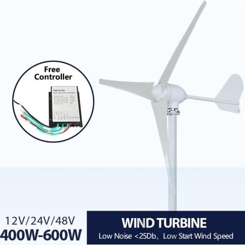Poland Shipping Real 500W Wind Turbine Generator 12V 24V 48V 3 or 5 Long Blades 750mm Length with Free Controller