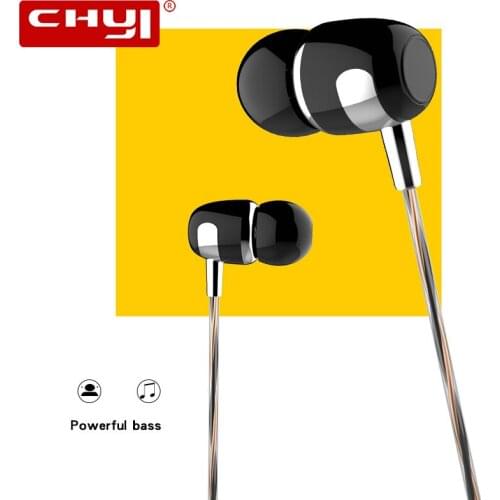 CHYI In-Ear Stereo Wired Music Headset Portable Subwoofer With Mic Phone Call Sports Earphones For Phone Laptop PC Tablet MP3