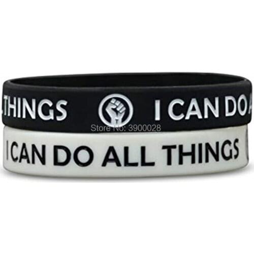 300pcs I Can Do All Things Silicone Wristband Bracelet Free Shipping By DHL