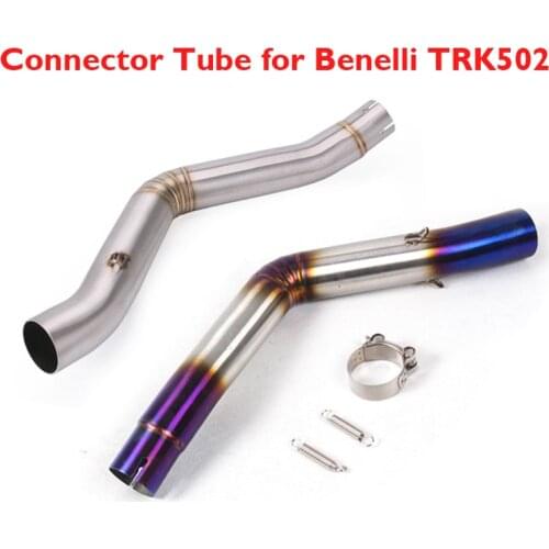 Motorcycle Exhaust Pipe Connecting Link Pipe Modified Middle Tube for Benelli TRK502 TRK 502