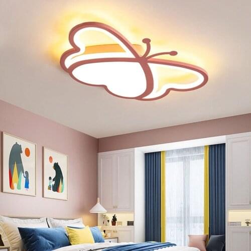 Modern Butterfly Ceiling Lamp for Bedroom Children Girl Baby Room LED ceiling light Kitchen Home decor Indoor lighting