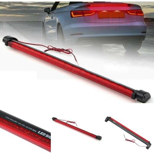 1PC 12V Universal Stop Light Red LED High Mount Third 3RD Brake Lamp Rear Roof Tail Warning Light Parking Lamp 56 LED