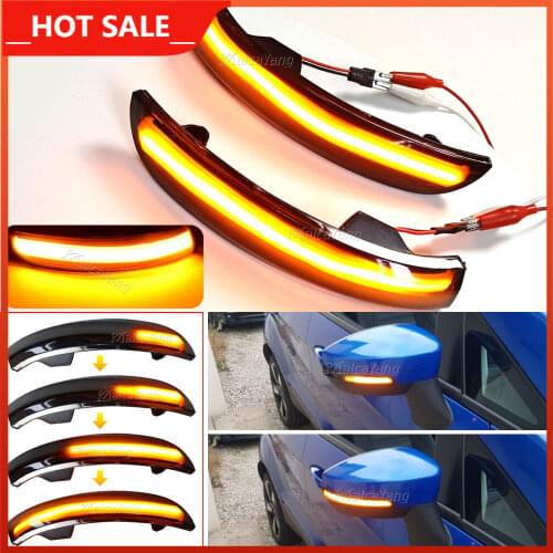 2PCS Dynamic Turn Signal LED Side Rearview Mirror Indicator Blinker For Ford Kuga Escape EcoSport 2013 2014 2015 2016 2017 2018