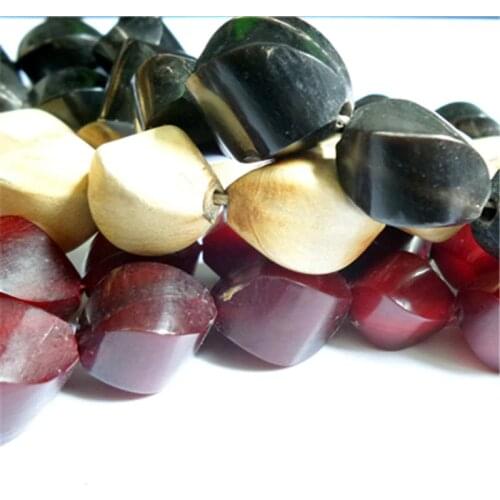 TNL321 Tibetan Jewelry Natural Yak Horn Big Beaded Necklace Multi Colors Tibetan Ethnic Fashion