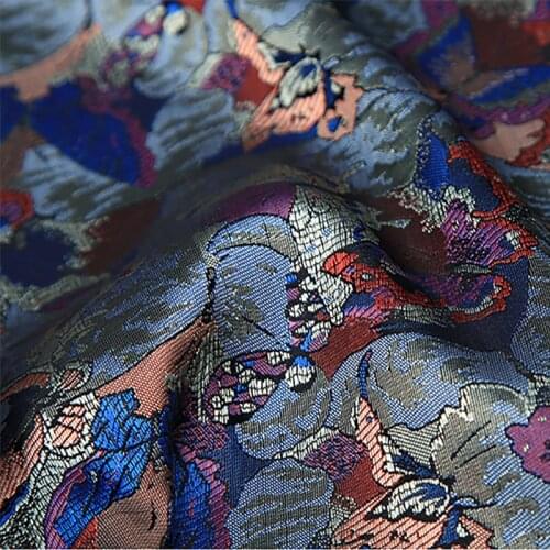 100x90cm Butterfly style Metallic Jacquard Brocade Fabric,3D jacquard fabric, yarn dyed fabric for Womens Coat Dress Skirt