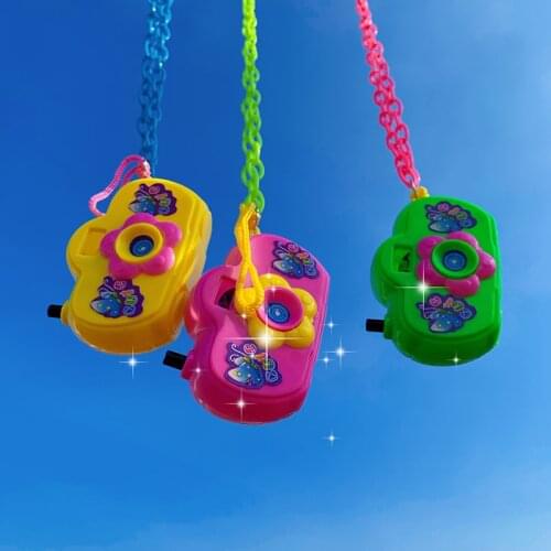 90s Style Rainbow Butterfly Flower Camera Necklace for Women Acrylic Vintage Harajuku INS Necklace Charms Y2K Fashion Jewelry