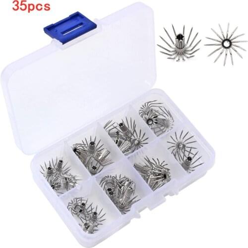 1 Set Of Fishing Hook 12/14 Needles Stainless Steel Squid Hook Circle Hook Jig Hooks Barbed Fishhooks Fishing Accessories