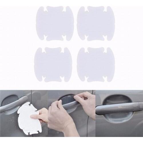 4pcs/Set Car Door Handle Protective Film Stickers Styling Exterior Anti Scratches Transparent Decals Auto Decoration