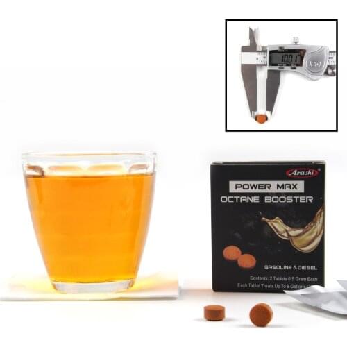 6 Pack Arashi Octane Booster Gasoline Car Motorcycle Injector Cleaner Fuel Saver Oil Diesel Additive Gas Mileage Increase Power