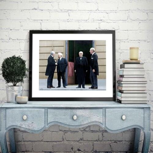 Big Four Leaders Photography Prints History Classroom Decor Teacher Poster Classic Art Canvas Painting Wall Picture Decoration