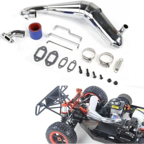 Buggy Rc Parts Metal Silencer Muffler Exhaust Pipe Fit For 1/5 Scale Remote Control Car LOSI 5T 5IVE-T VRC ROVAN LT Nitro Rc Car