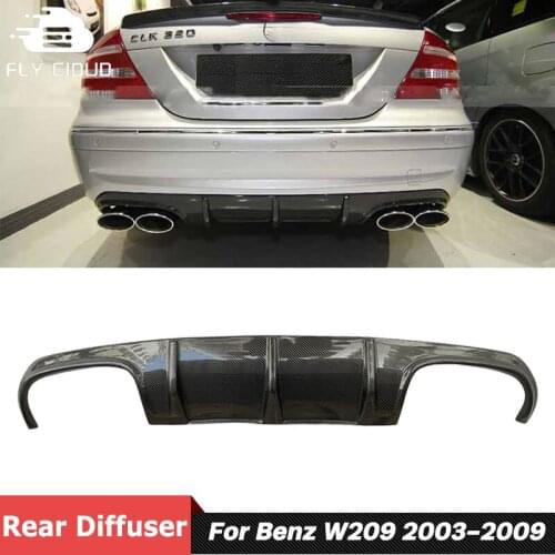 Carbon Fiber Material Rear Bumper Shovel Spoiler Lip Diffuser For Mercedes Benz W209 CLK280 CLK500 CLK63 2003-2009