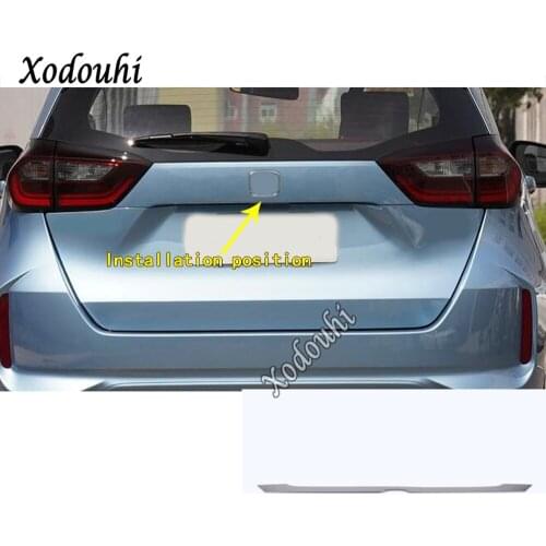 For Honda Fit Jazz 2020 2021 Car Styling Cover Body Rear License Plate Door Upper Tailgate Plate Trim Lamp Hoods Trunk Parts