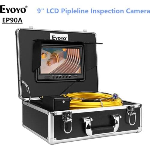 EP90A 1.3MP 9 Inch Eyoyo Pipe Pipeline Inspection Camera 30M/100ft Drain Sewer Industrial Endoscope Video Plumbing System