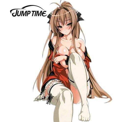 JumpTime 13cm x 8.4cm Car Stickers Sento Isuzu Anime Sexy Loli Girl Vinyl Car Decal Window Wiper Tailgate Car Styling