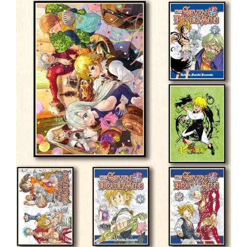 Anime Canvas Painting The Seven Deadly Sins Wall Art Nordic Posters and Prints Home Decoration Pictures for Living Room Decor