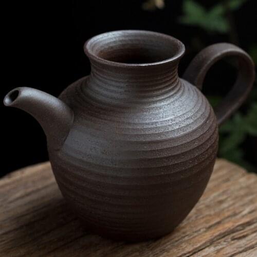 Japanese Style Stoneware Fair Cup Handmade Ceramic Teapot Retro Living Room Countertop Fair Cup Kung Fu Tea Ceremony Accessories