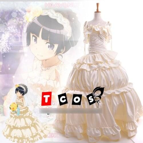 Anime Ore No Imouto Ga Black Cat Gokou Ruri Wedding Dress Cosplay Costume Lolita Uniform Custom Made Halloween Party Suit For