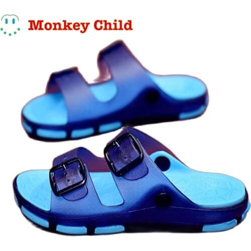 2021 Summer Childrens Slippers For Boys Girls Beach Shoes Sandals Kids Home Shoes Bathroom Non-slip Classic Adjustable Upper