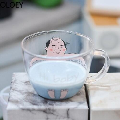 Cute Cat Coffee Mugs Creative Dog Glass Milk Coffee Cup Breakfast Coffee Mug Travel Handmade Japanese Tea Cup Tazas Para Cafe