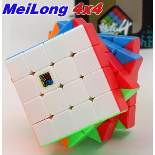 MoYu Magic Cube MeiLong 4x4x4 4x4 Stickerless Professional Educational Toys Game Stickers Magico Cubo 4*4 Speed Twist Puzzles