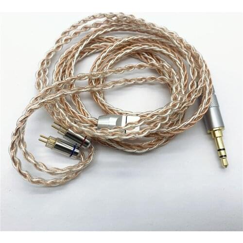 Diy upgrade cable silver plated wire 8 share 2.5mm/3.5mm/4.4mm mmcx ie80 A2DC IM50 0.78MM QDC