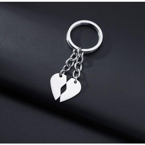 1Pair Couple Keychain Heart Key Rings Lovers Love Key Chain For Birthday Gift Souvenirs Valentines Day Gift Lovers Couple Gift