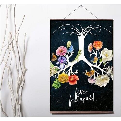 Five Feet Apart movie Art Canvas print poster decoration painting with solid wood hanging scroll