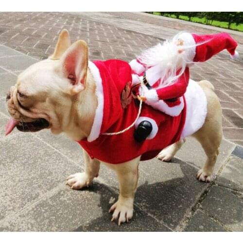 Christmas Pet Clothes French Bulldog Puppy Dog Costume Pet Jumpsuit Pug Pets Dogs Clothing for Small Medium Dogs Puppy Outfit