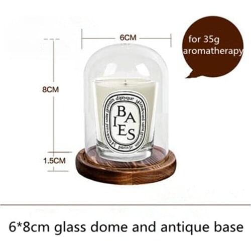 6*8cm Mini Glass Aromatherapy Dome Home Wedding Decoration Diameter=6cm Height=8cm Glass Cover Vase Friend Gift